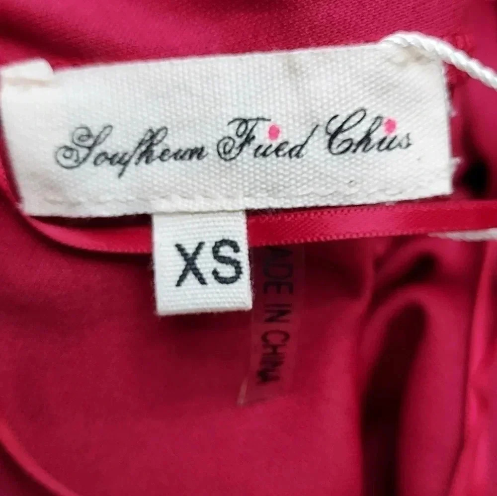 NWT SFC Southern Fried Chics Shimmy Cocktail Party Wine Gold Sequin Dress Sz XS - Picture 13 of 14